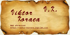 Viktor Koraca vizit kartica